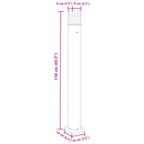 udendørs standerlampe med stikkontakt 110 cm aluminium sort
