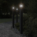 udendørs standerlampe med stikkontakt 110 cm aluminium sort