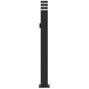 udendørs standerlamper 3 stk. stikkontakt 110 cm aluminium sort
