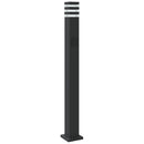udendørs standerlamper 3 stk. stikkontakt 110 cm aluminium sort