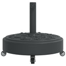 parasolfod med hjul til Ø38/48 mm stænger 27 kg rund