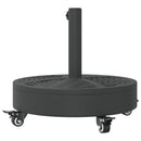 parasolfod med hjul til Ø38/48 mm stænger 27 kg rund