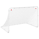 fodboldmål hvid 122x81x81 cm stål