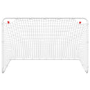 fodboldmål hvid 122x81x81 cm stål