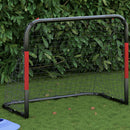 fodboldmål med net 90x48x71 cm stål rød og sort