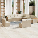 sofasæt til haven 13 dele med hynder polyrattan beige