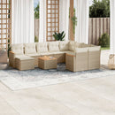 sofasæt til haven 11 dele med hynder polyrattan beige