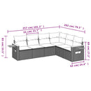 sofasæt til haven 6 dele med hynder polyrattan beige