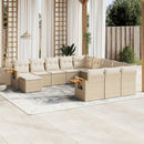 sofasæt til haven 11 dele med hynder polyrattan beige