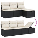 sofasæt til haven 8 dele med hynder polyrattan sort