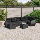 sofasæt til haven 8 dele med hynder polyrattan sort