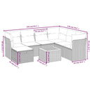 havesofasæt 8 dele med hynder polyrattan beige