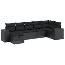 sofasæt til haven 8 dele med hynder polyrattan sort