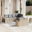 sofasæt til haven 10 dele med hynder polyrattan beige