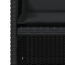 havestole med hynder 4 stk. polyrattan sort