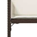 havestole 4 stk. med hynder polyrattan brun