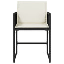havestole med hynder 4 stk. polyrattan sort