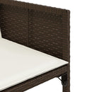 havestole 4 stk. med hynder polyrattan brun