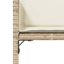 havestole 4 stk. med hynder polyrattan beige