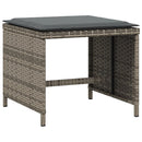 haveskamler 4 stk. med hynder 40x40x35 cm polyrattan grå