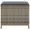 haveskamler 4 stk. med hynder 40x40x35 cm polyrattan grå