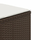 haveskamler 4 stk. med hynder 40x40x35 cm polyrattan brun