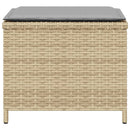 haveskamler 4 stk. med hynder 40x40x35 cm polyrattan beige