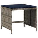 haveskamler 4 stk. med hynder 40x40x35 cm polyrattan grå