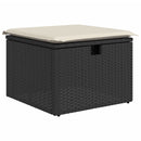 sofasæt til haven 7 dele med hynder polyrattan sort