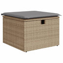 sofasæt til haven 7 dele med hynder polyrattan beige