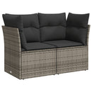 sofasæt til haven 8 dele med hynder polyrattan grå