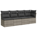 sofasæt til haven 8 dele med hynder polyrattan grå