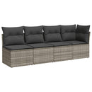 sofasæt til haven 8 dele med hynder polyrattan grå
