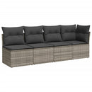 sofasæt til haven 8 dele med hynder polyrattan grå