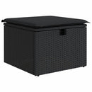 sofasæt til haven 8 dele med hynder polyrattan sort