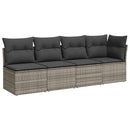 sofasæt til haven 8 dele med hynder polyrattan grå