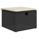 sofasæt til haven 9 dele med hynder polyrattan sort