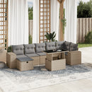sofasæt til haven 8 dele med hynder polyrattan beige
