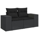 sofasæt til haven 8 dele med hynder polyrattan sort