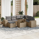 sofasæt til haven 8 dele med hynder polyrattan beige