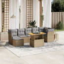 sofasæt til haven 8 dele med hynder polyrattan beige