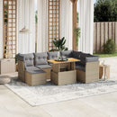 sofasæt til haven 8 dele med hynder polyrattan beige