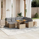 sofasæt til haven 8 dele med hynder polyrattan beige