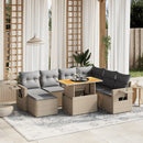 sofasæt til haven 8 dele med hynder polyrattan beige