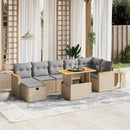 sofasæt til haven 8 dele med hynder polyrattan beige