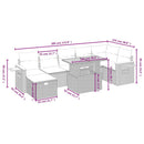 sofasæt til haven 8 dele med hynder polyrattan sort