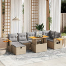 sofasæt til haven 8 dele med hynder polyrattan beige