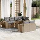 sofasæt til haven 11 dele med hynder polyrattan beige