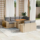 sofasæt til haven 11 dele med hynder polyrattan beige
