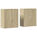 skænke 2 stk. 60x31x70 cm konstrueret træ sonoma-eg